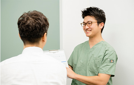 睡眠外来の検査または診察風景