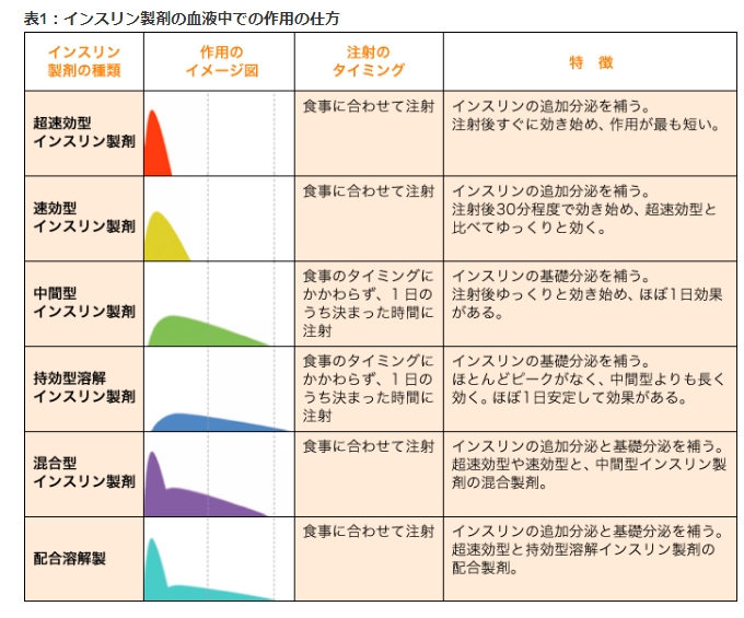 糖尿病 治療薬（インスリン）の作用の仕方